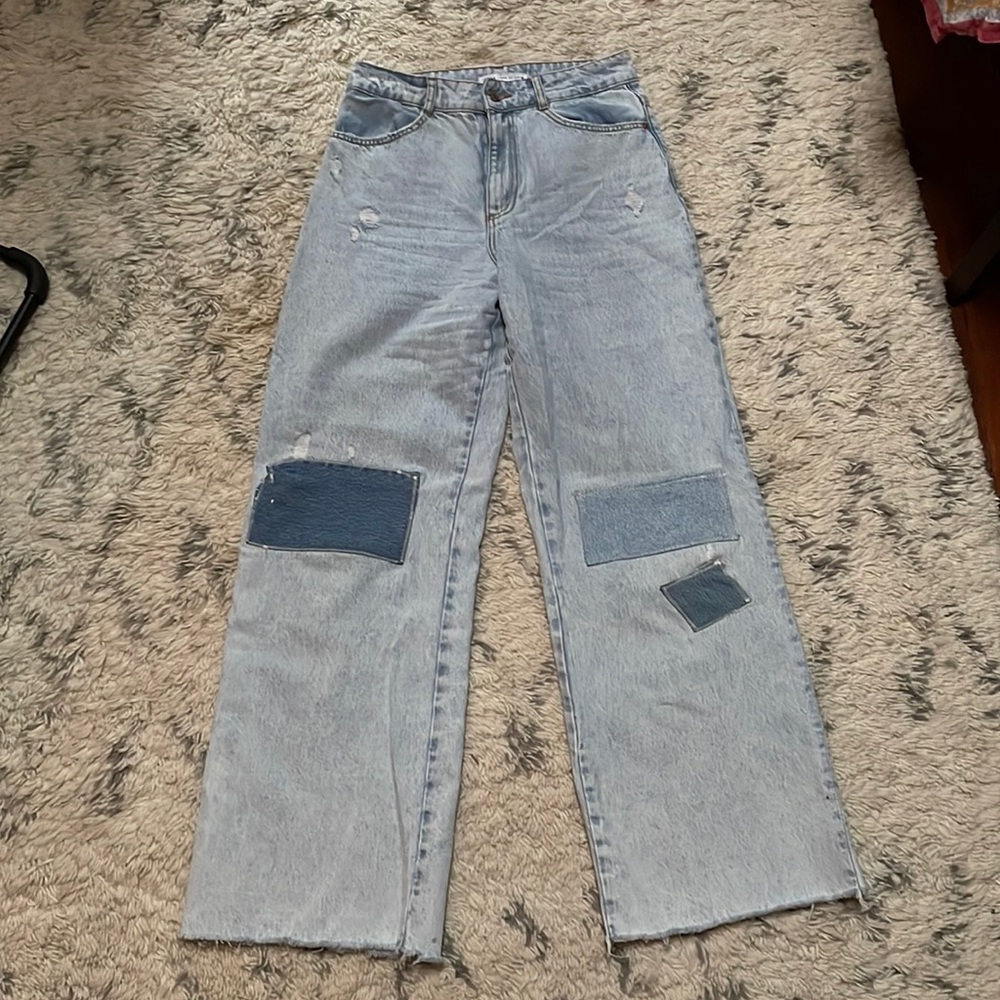 Zara wide leg jeans size 8